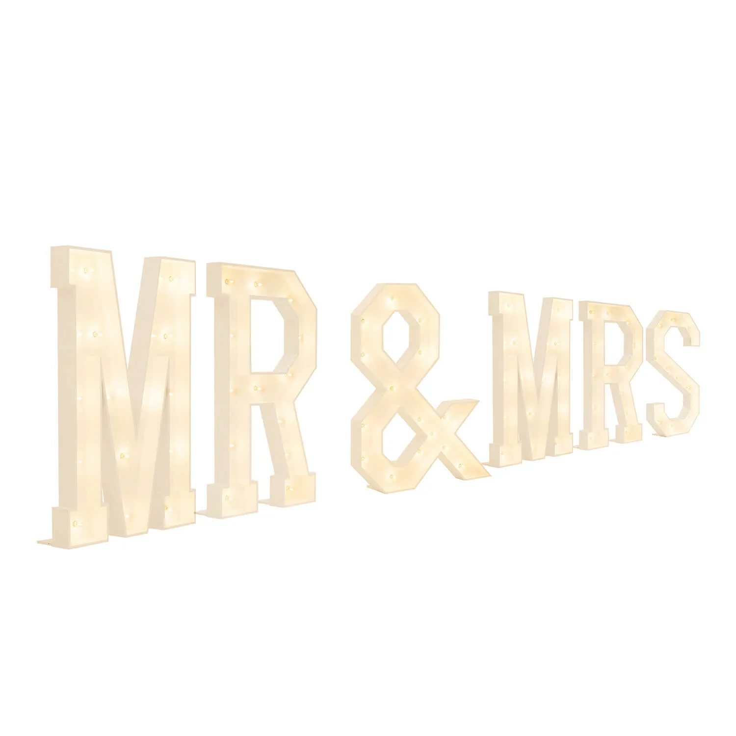 3' Marquee Light Up Word "Mr & Mrs"