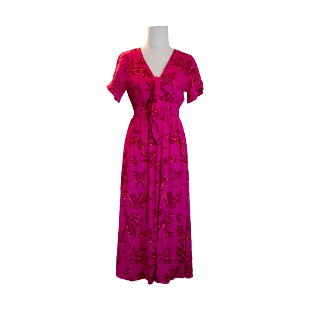 Pink Floral Maxi Dress