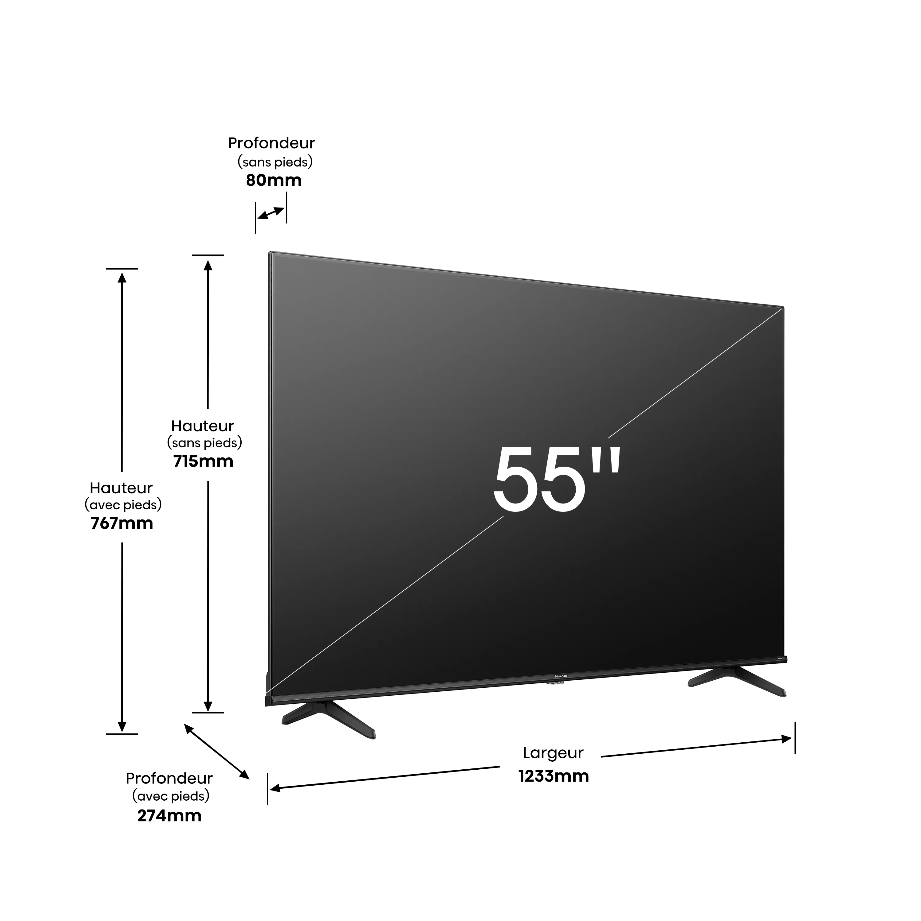 Ecran TV 55 pouces