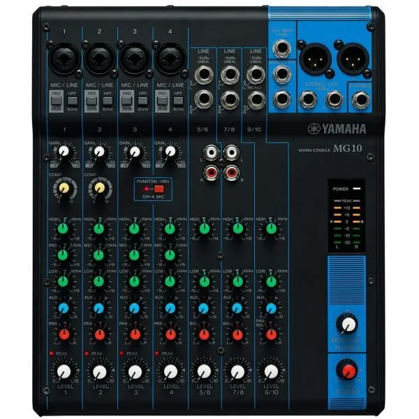 MG10 mixage Yamaha 4 entrée mic + 3 st
