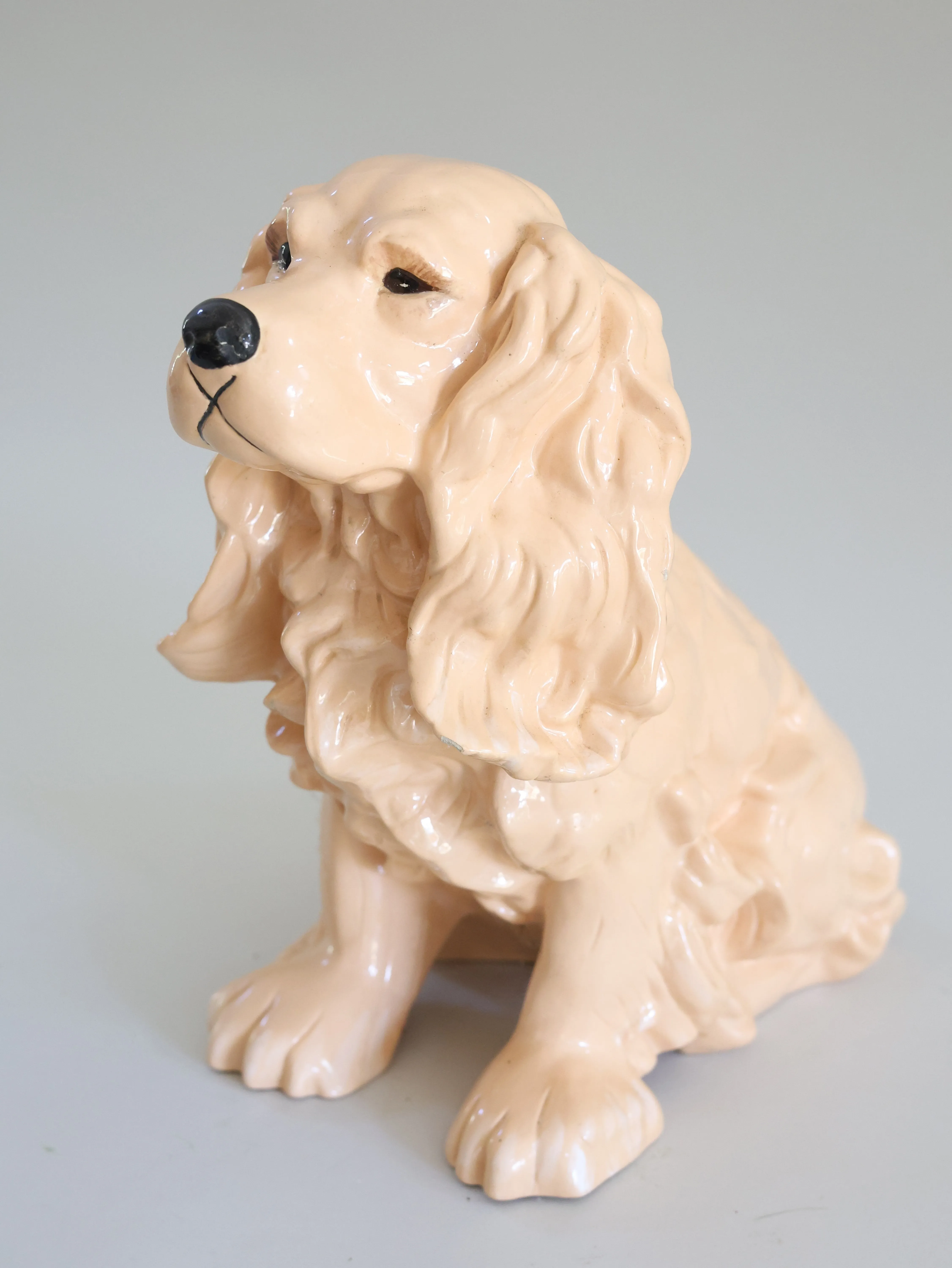 Ceramic dog spaniel