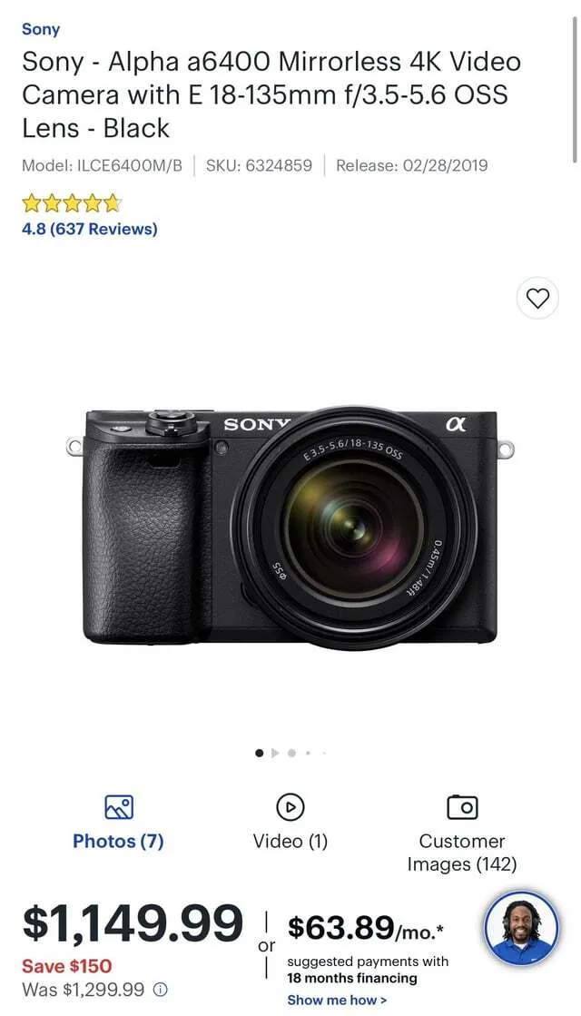 Sony Alpha a6100 Camera With Sony E PZ 18-105mm f/4 G OSS Lens ( COMBO )