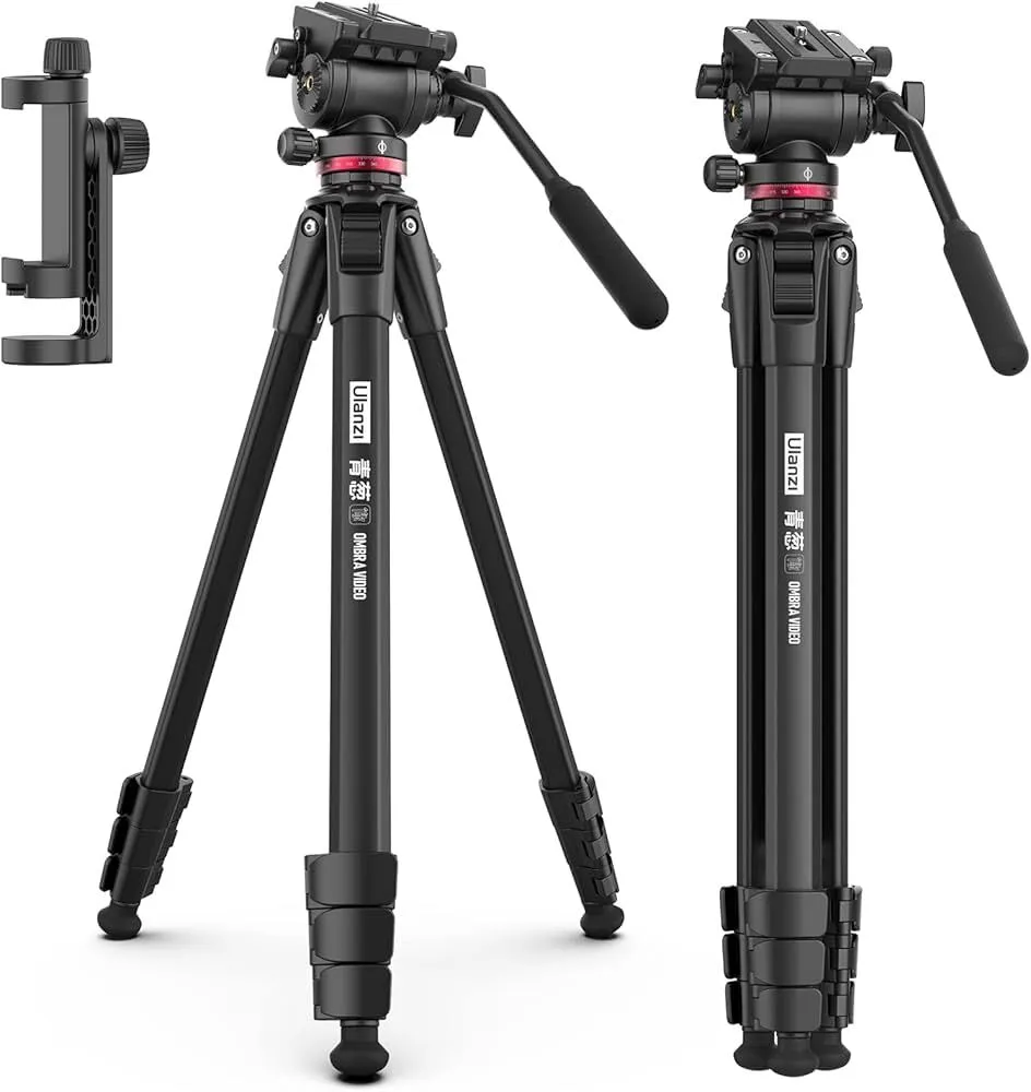ULANZI MT-56 Ombra Video Travel Tripod, 63" Professional Camera Tripod