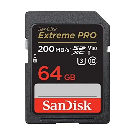 (For Sale) SanDisk Extreme Pro SD UHS I 64GB Card for 4K Video for DSLR and Mirrorless Cameras 200MB/s Read & 90MB/s Write
