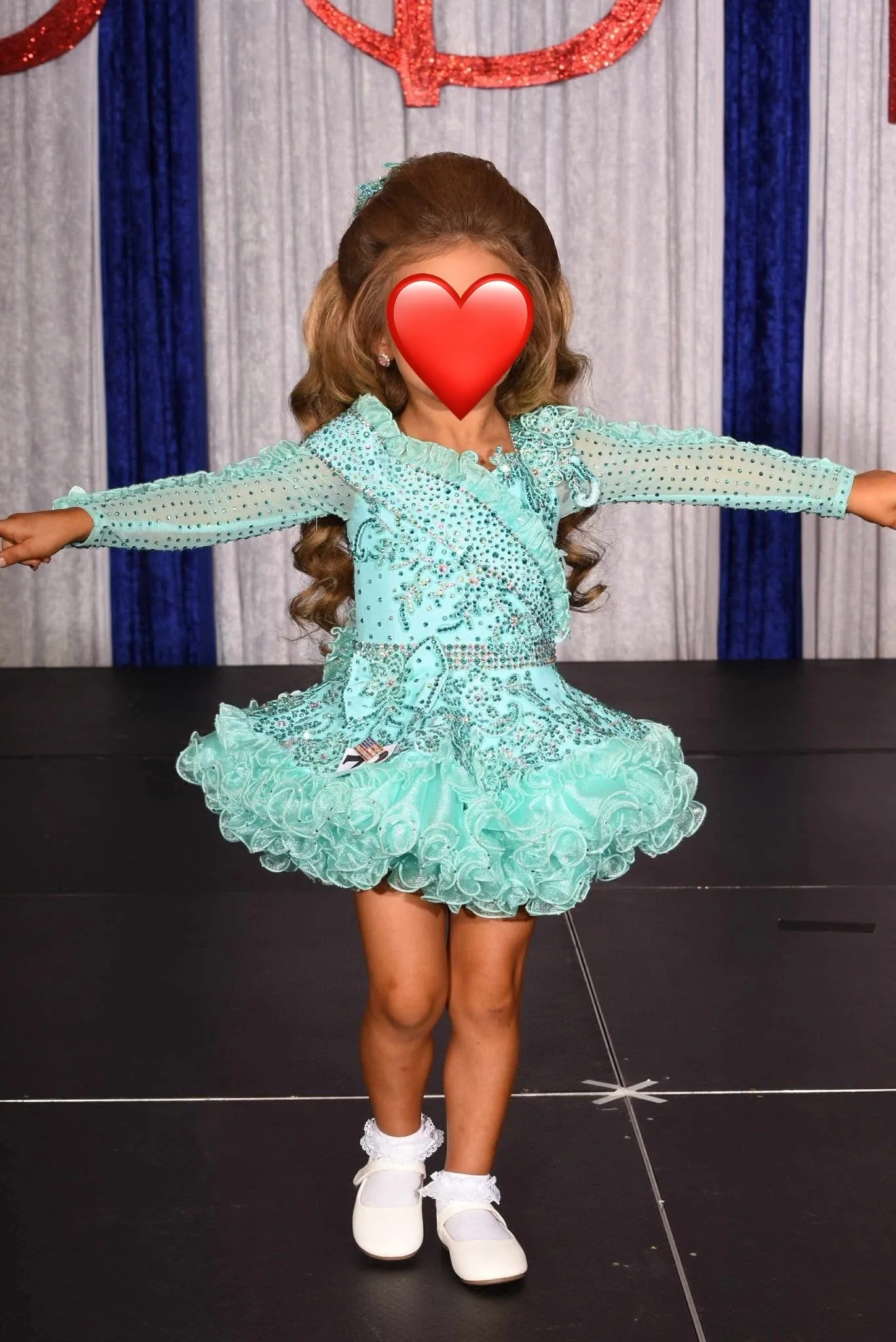 3/5 Mega Glitz Turquoise Cinderella Fashions 