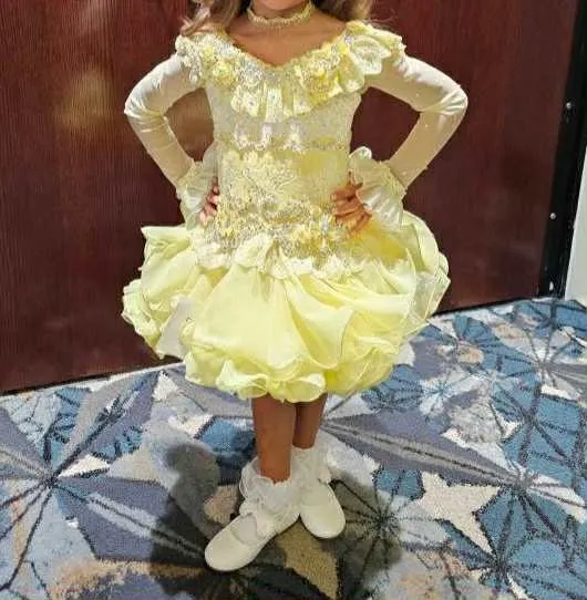3/5-4/6 Yellow Royalty Designs Glitz Dress-K.B.