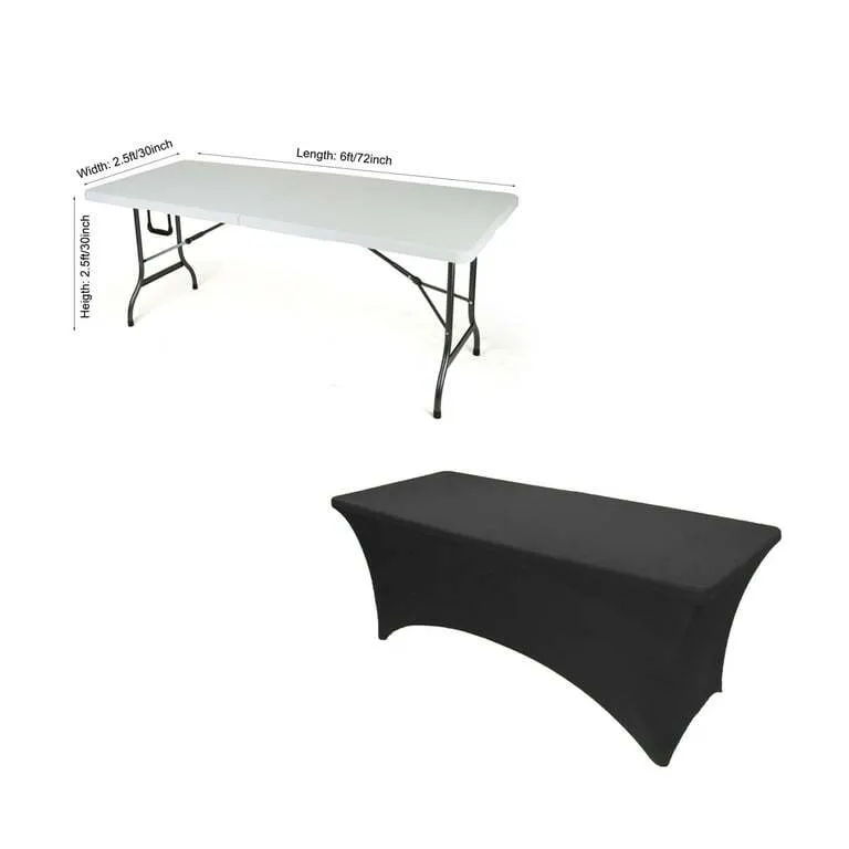 Spandex Black 6ft. Tablecloth 