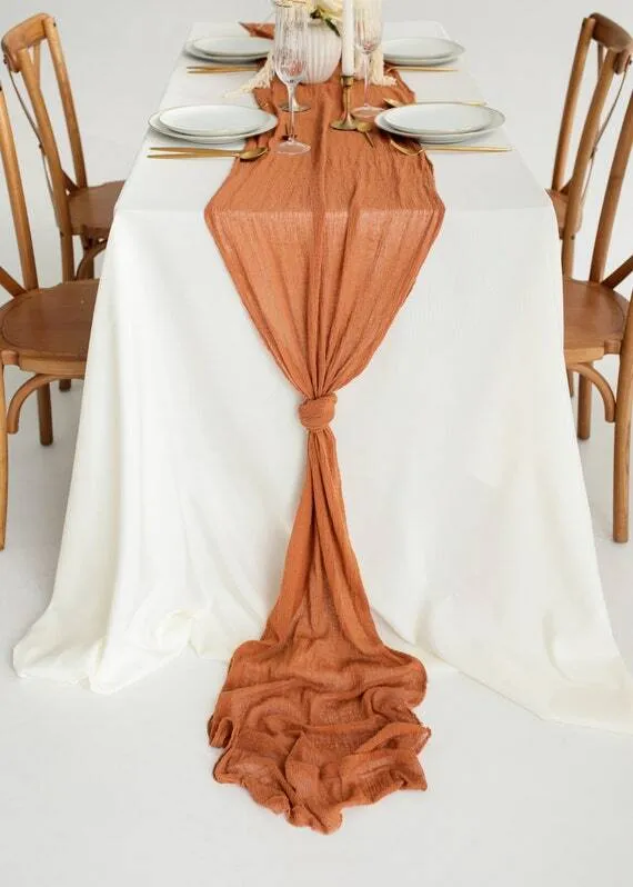 Rust Fabric Table Runner