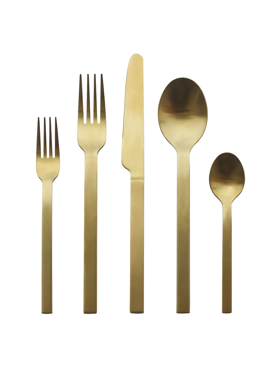 Gold Cutlery 5pc Set