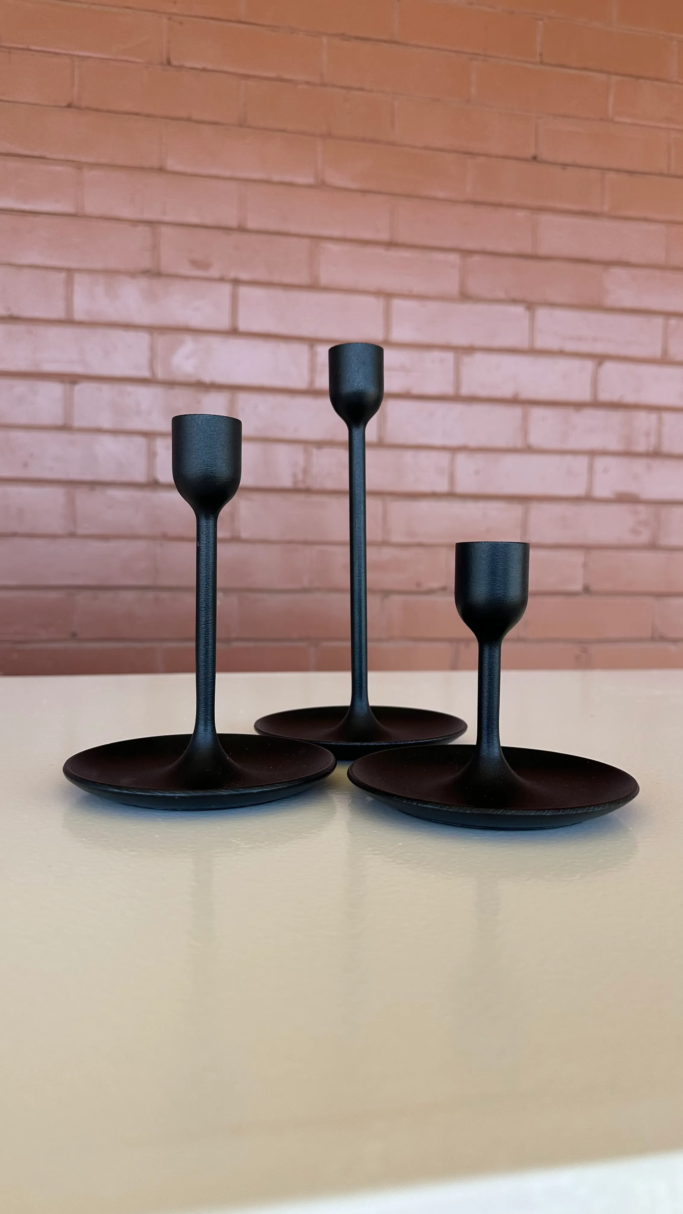 Small Black Candle Stick Holder