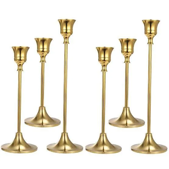 Tall Gold Candle Stick Holder