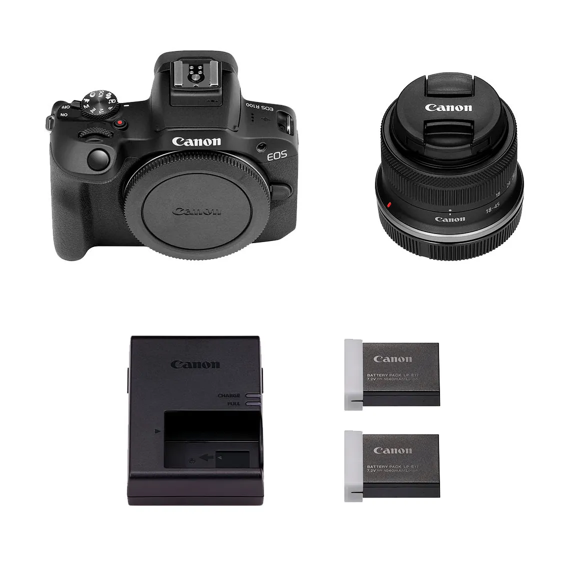 Canon EOS R100 Mirrorless Camera with 18-45mm Lens