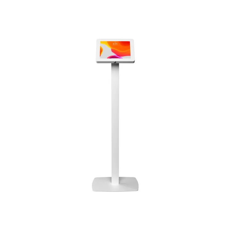 Premium White Floor Stand w/ Tablet Enclosure