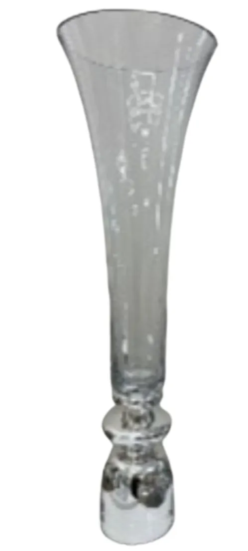 Large Martini Glass Centerpiece with Silver Base