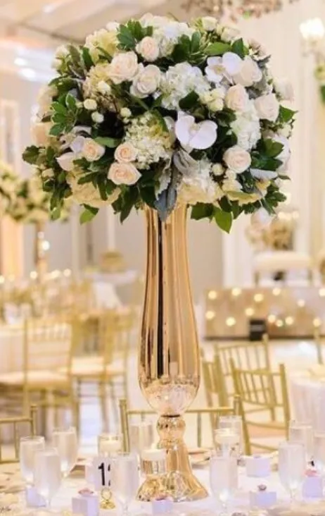 Large Gold Glass Centerpieces