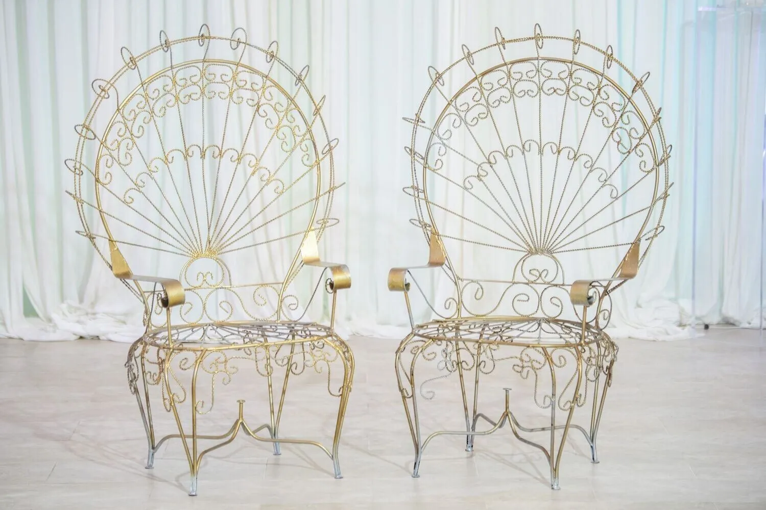 Peacock Iron Chairs - (set of 2)Peacock Iron Chairs - (set of 2)