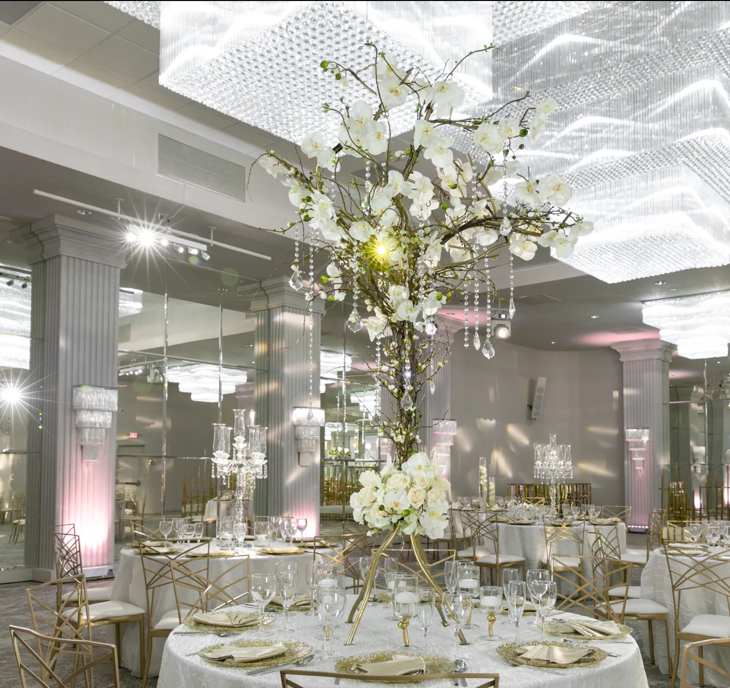 X-Large Gold + Silver Iron Tree