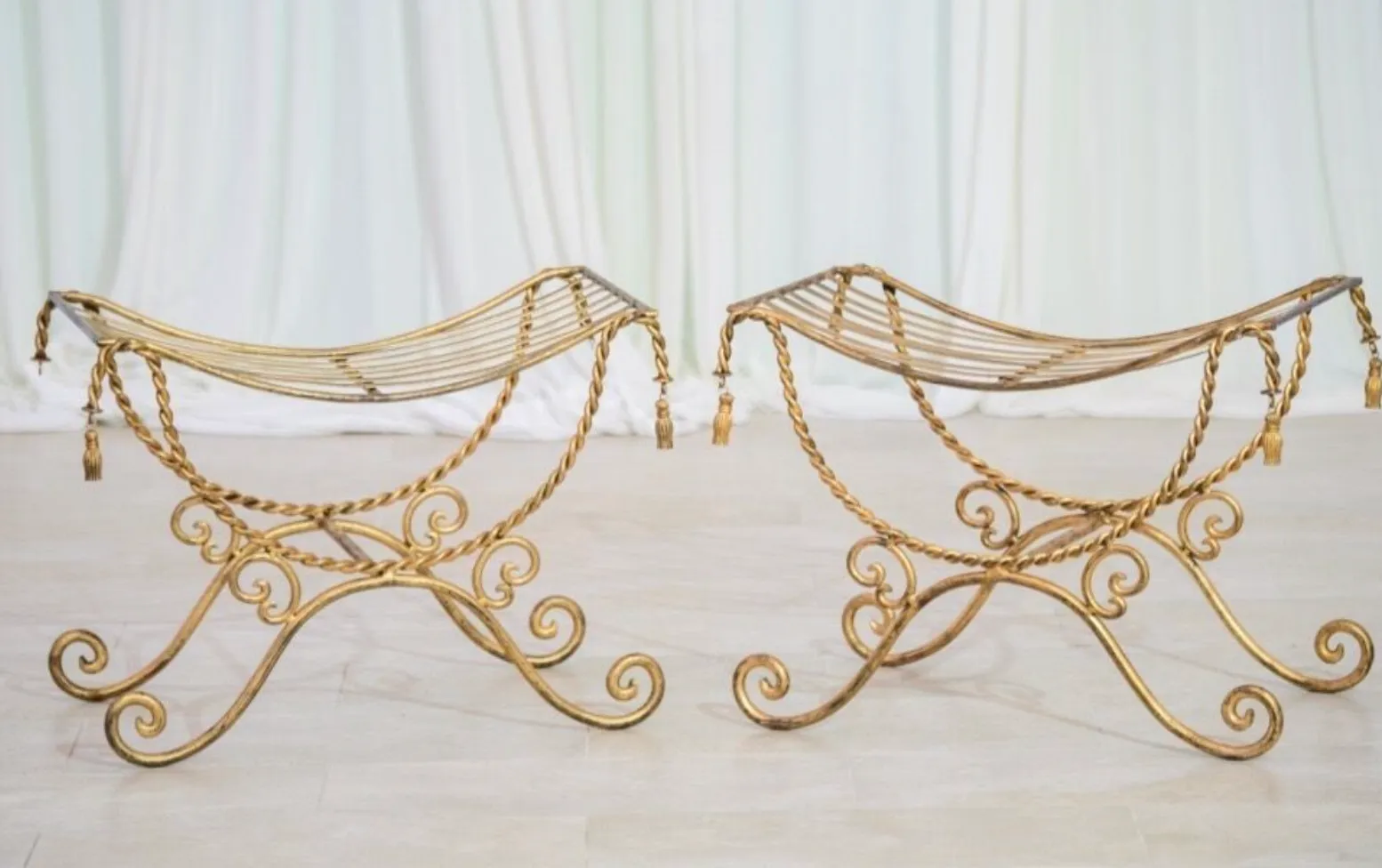 Gold Bench (Set of 2)