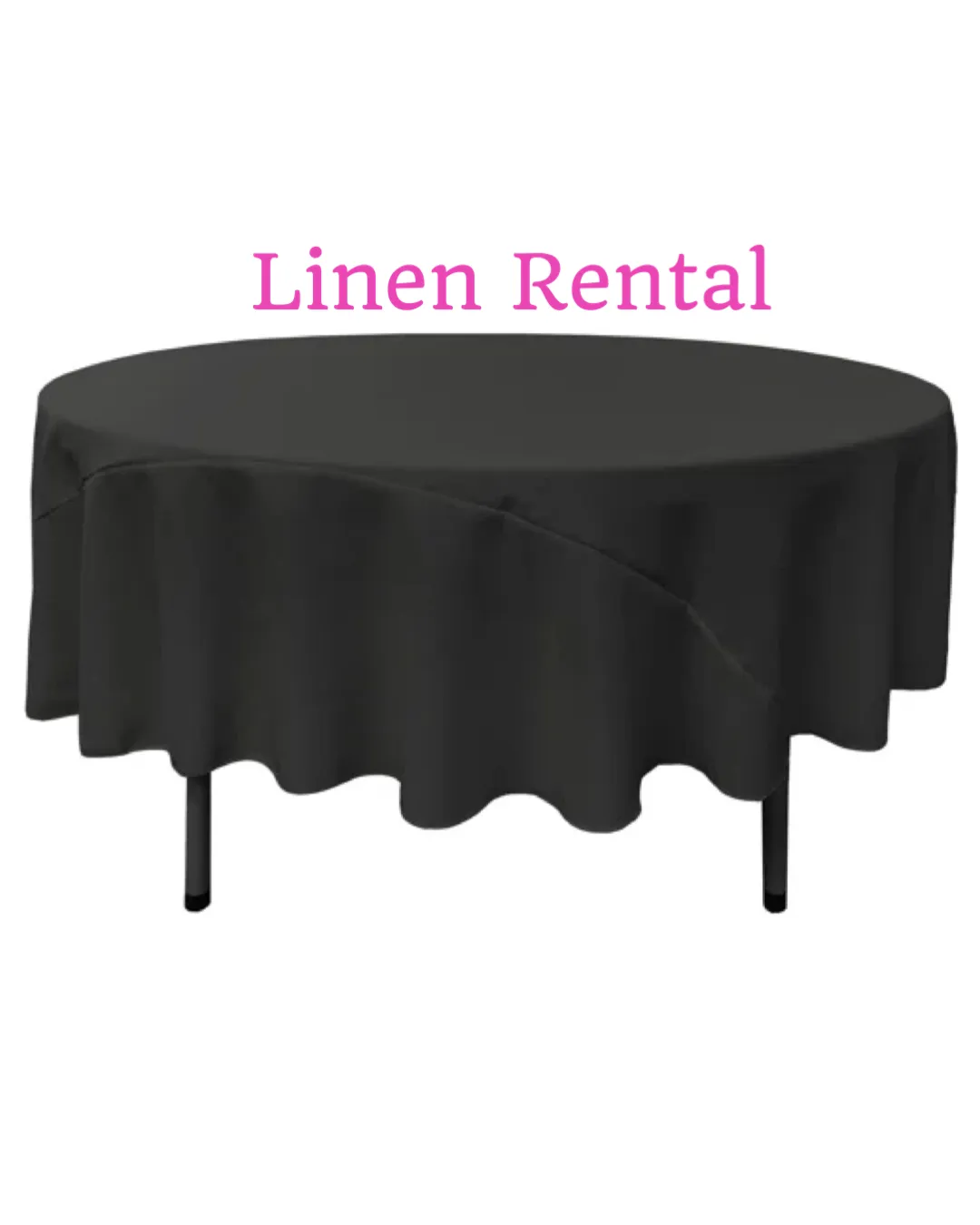 Round Table Black Linen
