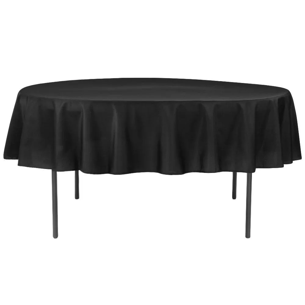 Tablecloth Round 90 black Lap Length 