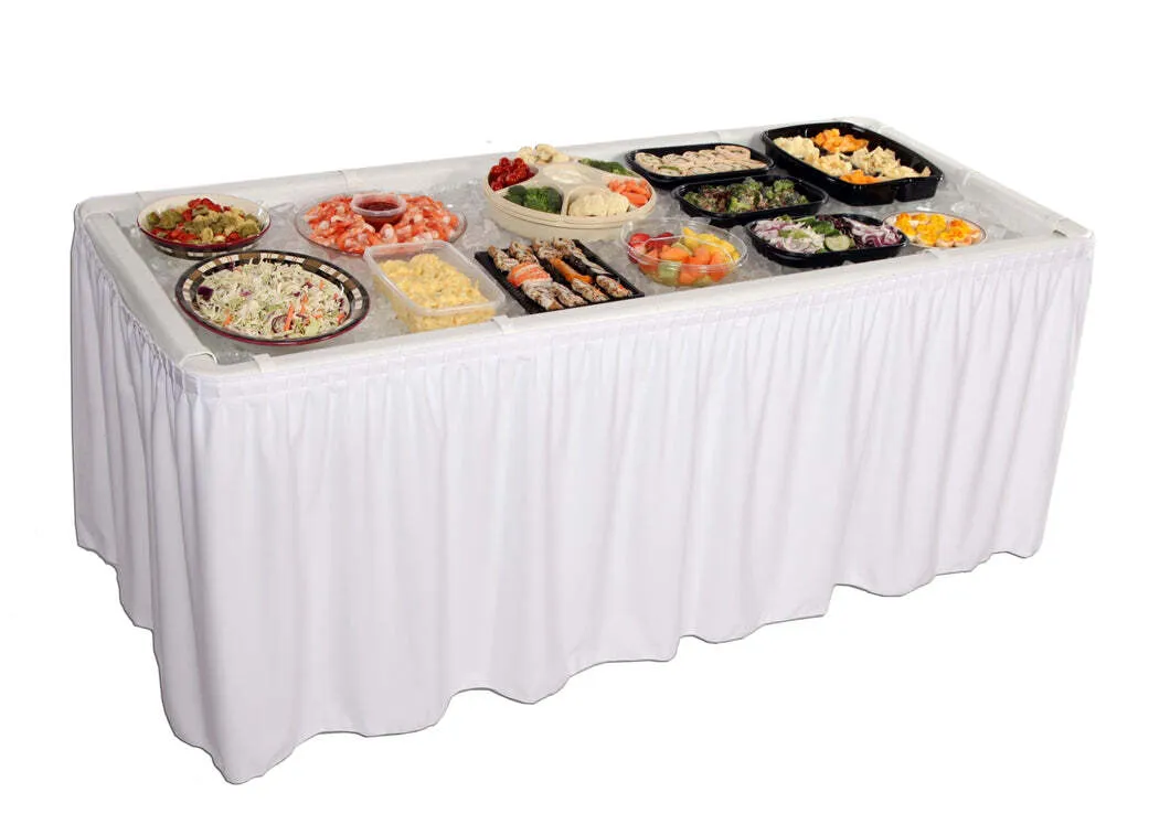 Chill-n-fill white table skirt