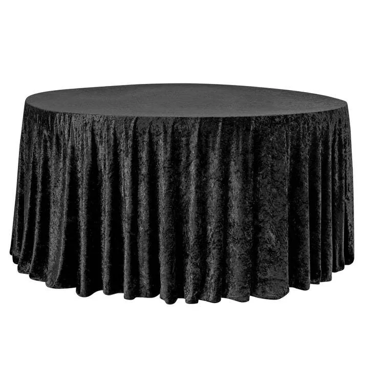 Black Velvet Tablecloth 120-inch round 