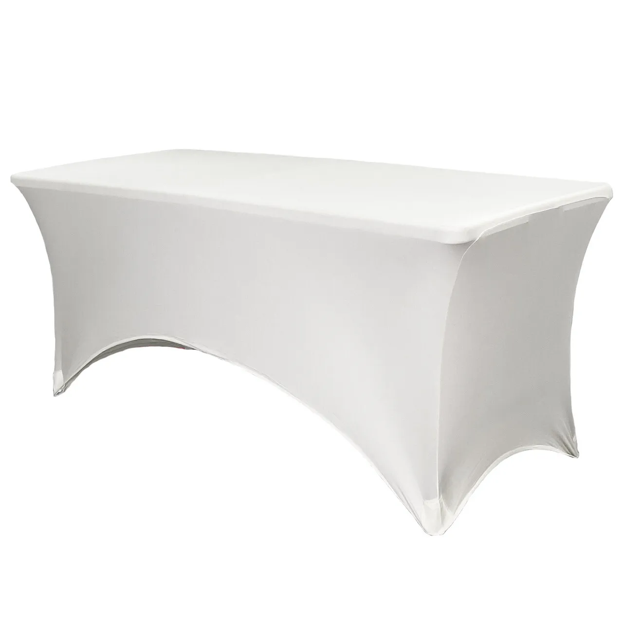 Spandex linen 6ft white rectangular table