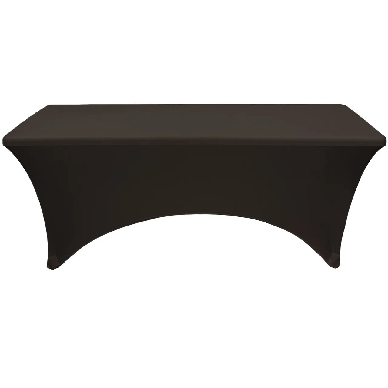Spandex linen 6ft black rectangular table