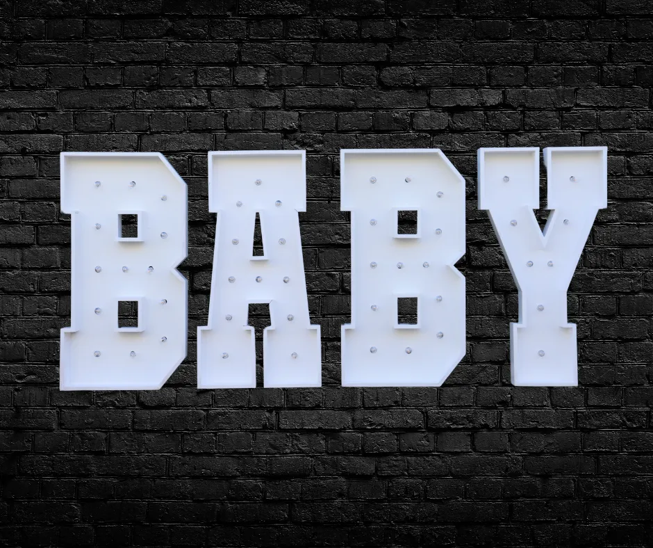 BABY 4ft Marquee Letters Light Up