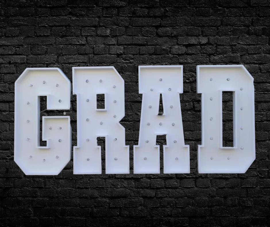 GRAD 4ft Marquee Letters Light Up