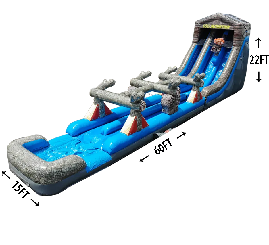 22' Dual Lane Log Mountain Slide