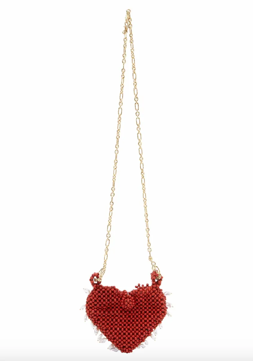 Alémais Carmelo Beaded Heart Bag