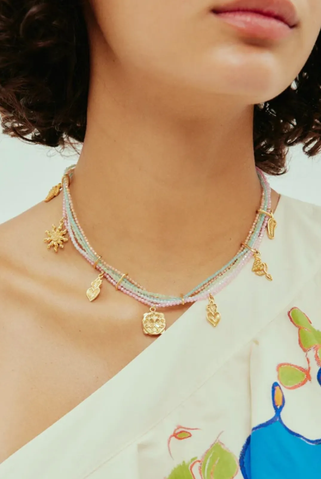 Alémais Encanto Bead Charm Necklace Gold