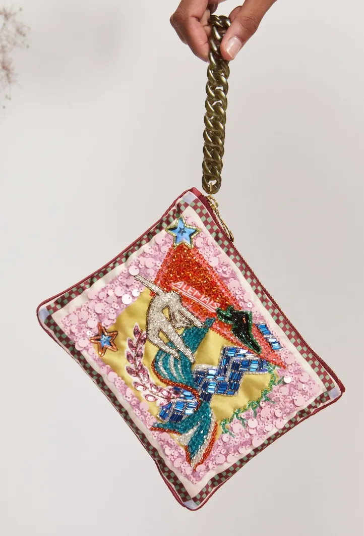 Alémais Lucky Pace Beaded Clutch