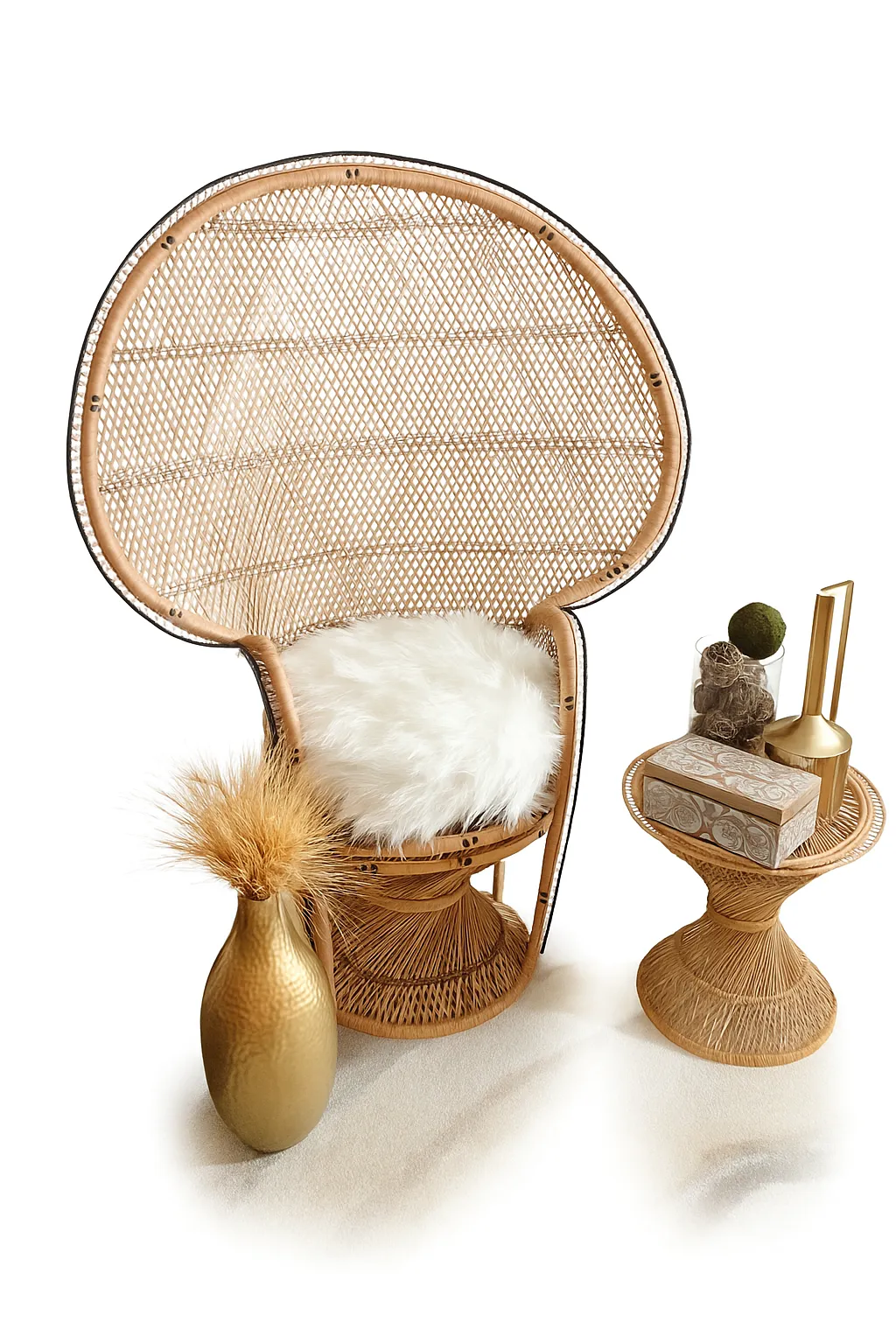 Brown Peacock Chair