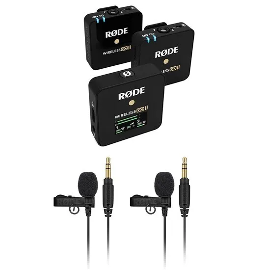 Rode Wireless GO II with Lavalier 2 Person Interview Kit