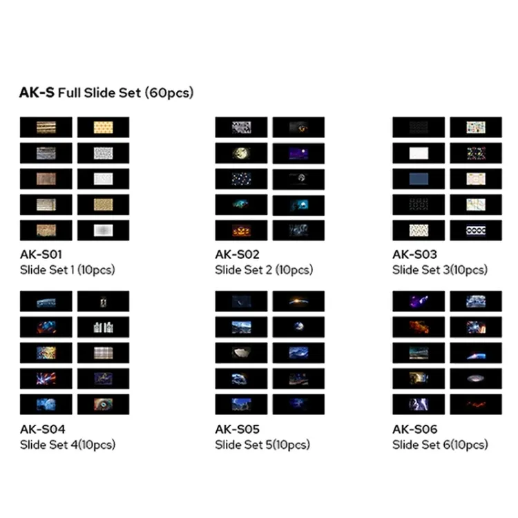 Godox Transparencies Slide Set for AK-R21 Flash Projector (10pc)