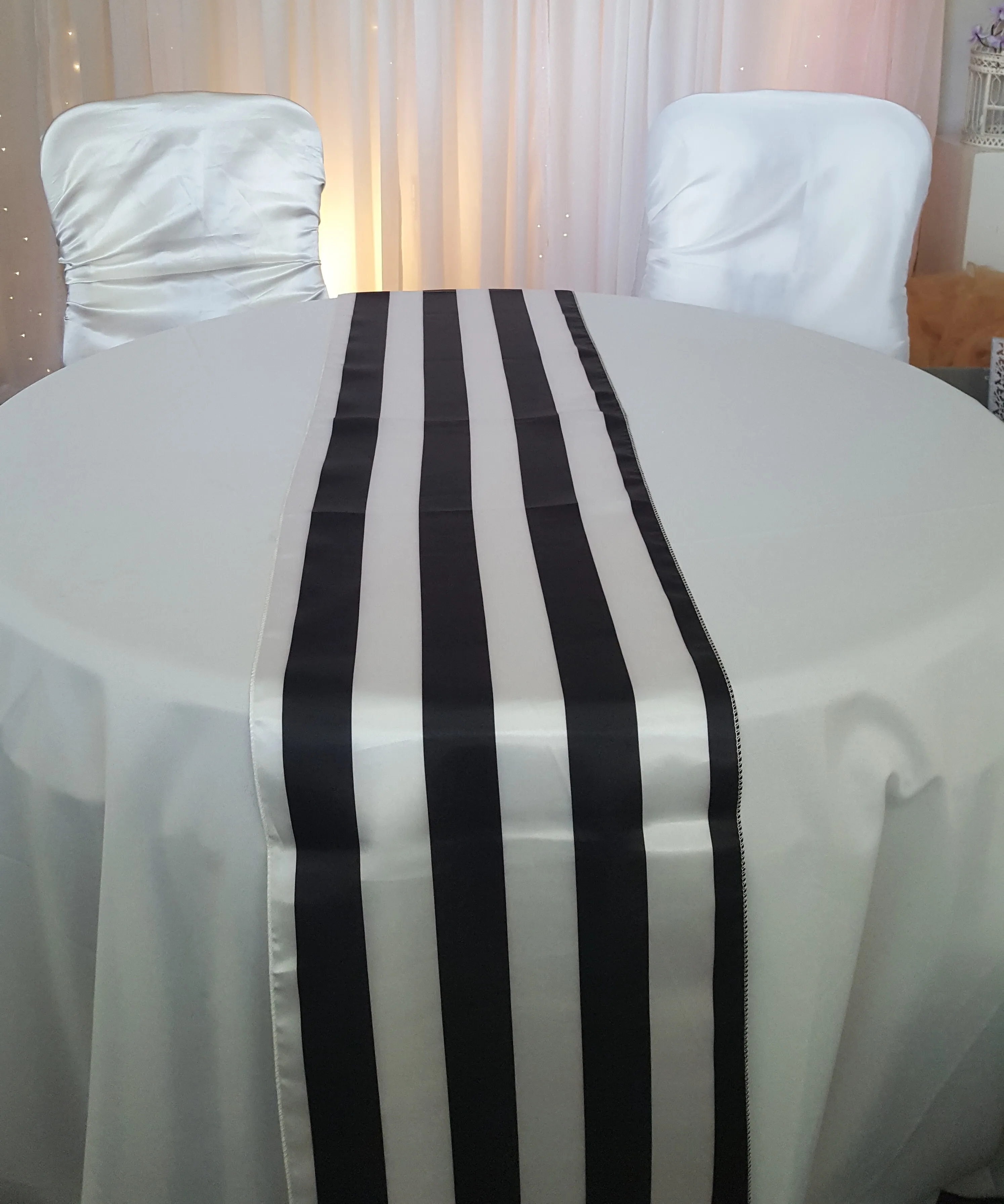 Table Runner - Stripe - Black/White