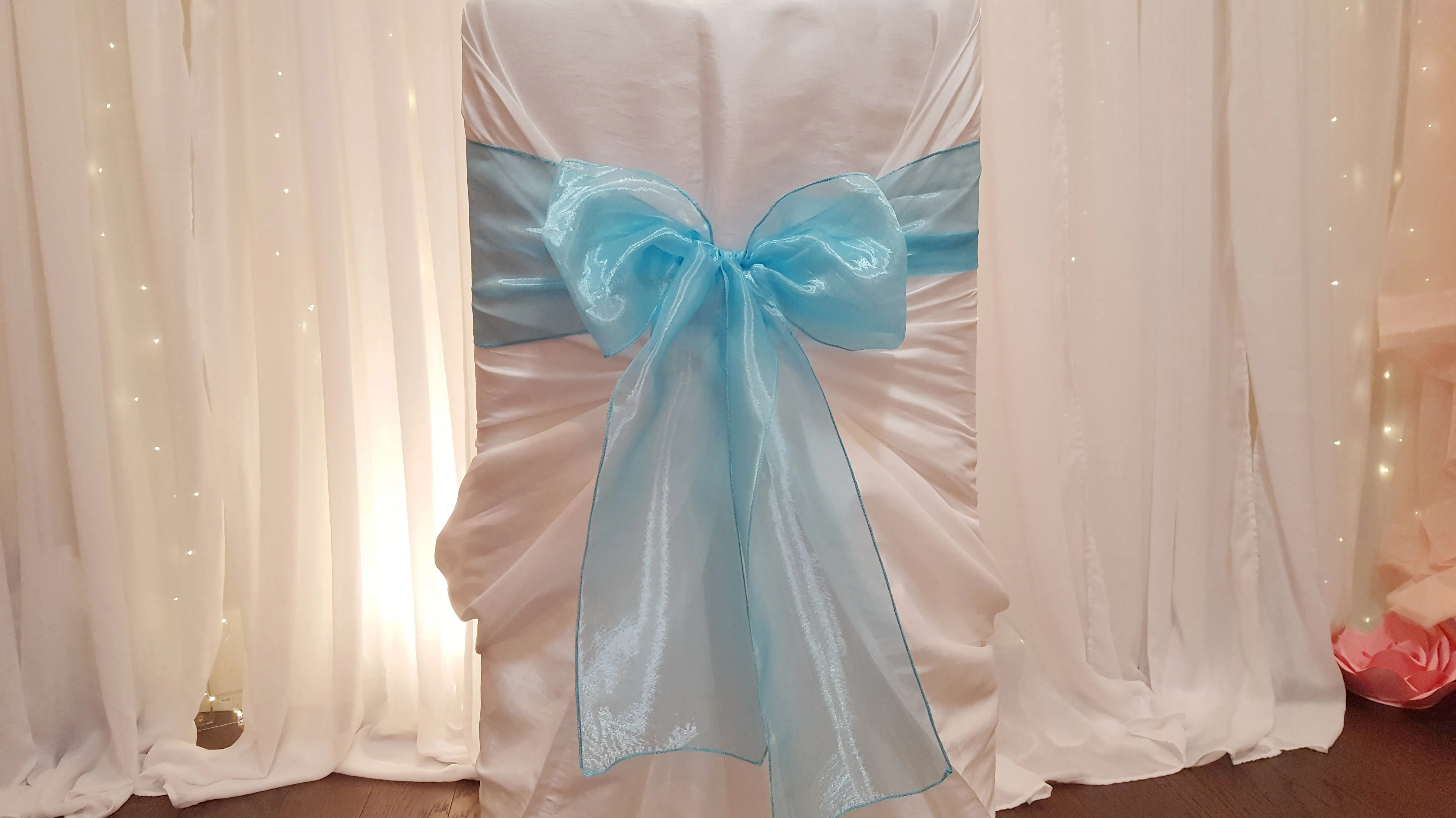 Sash - Organza - Aqua
