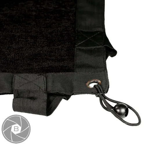 Zwart doek met binders (3.5x4m)