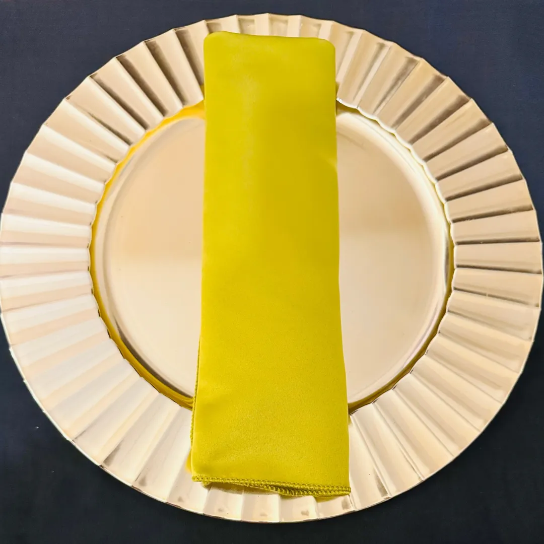 Acid Green Duchess Satin Napkins