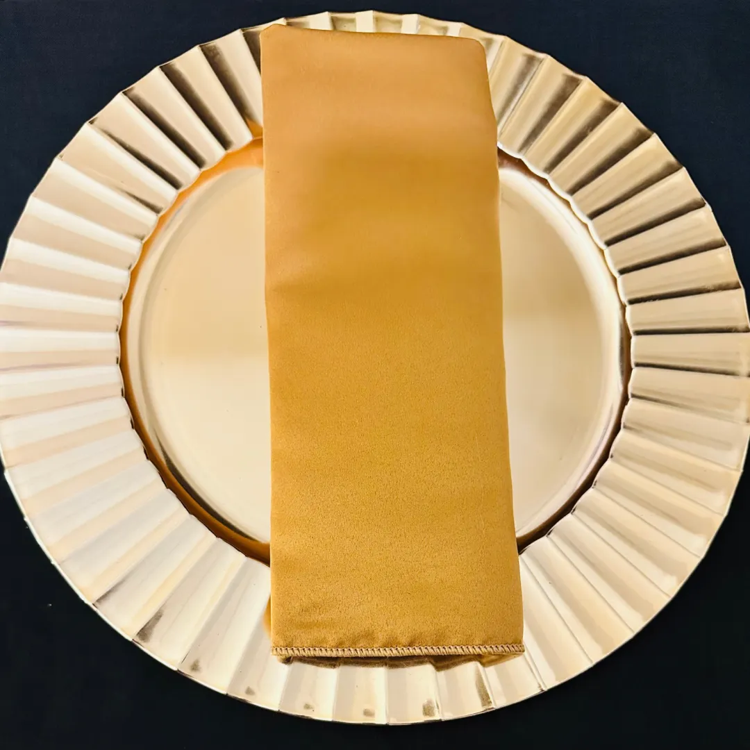 Antique Gold Duchess Satin Napkins