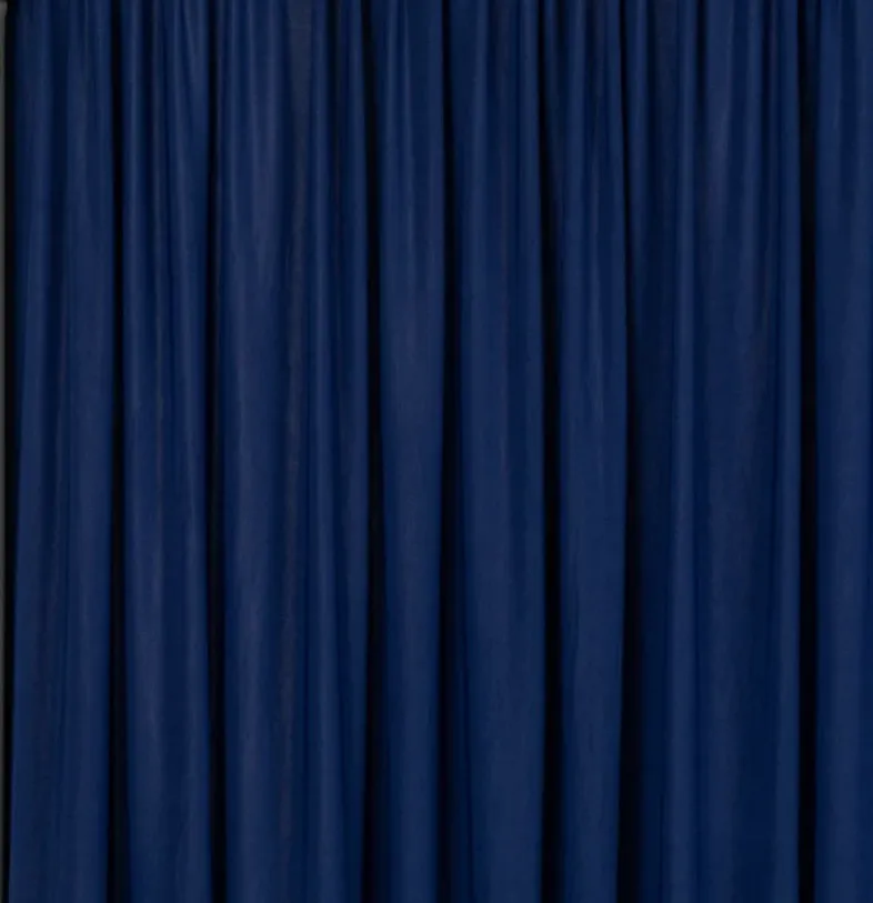 Navy Blue Spandex Stretch Drape Curtains 