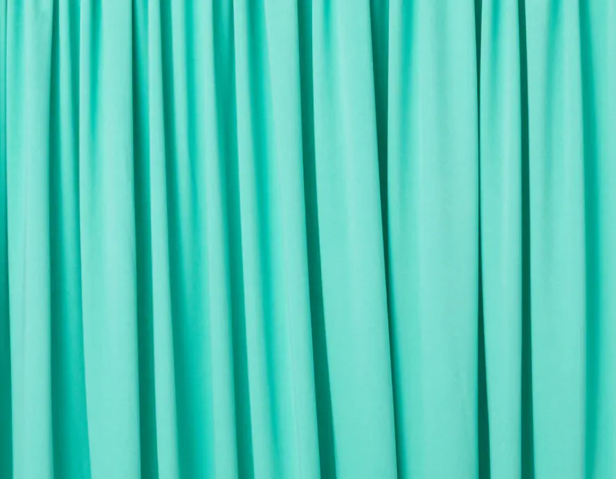 Turquoise Spandex Stretch Drape Curtains