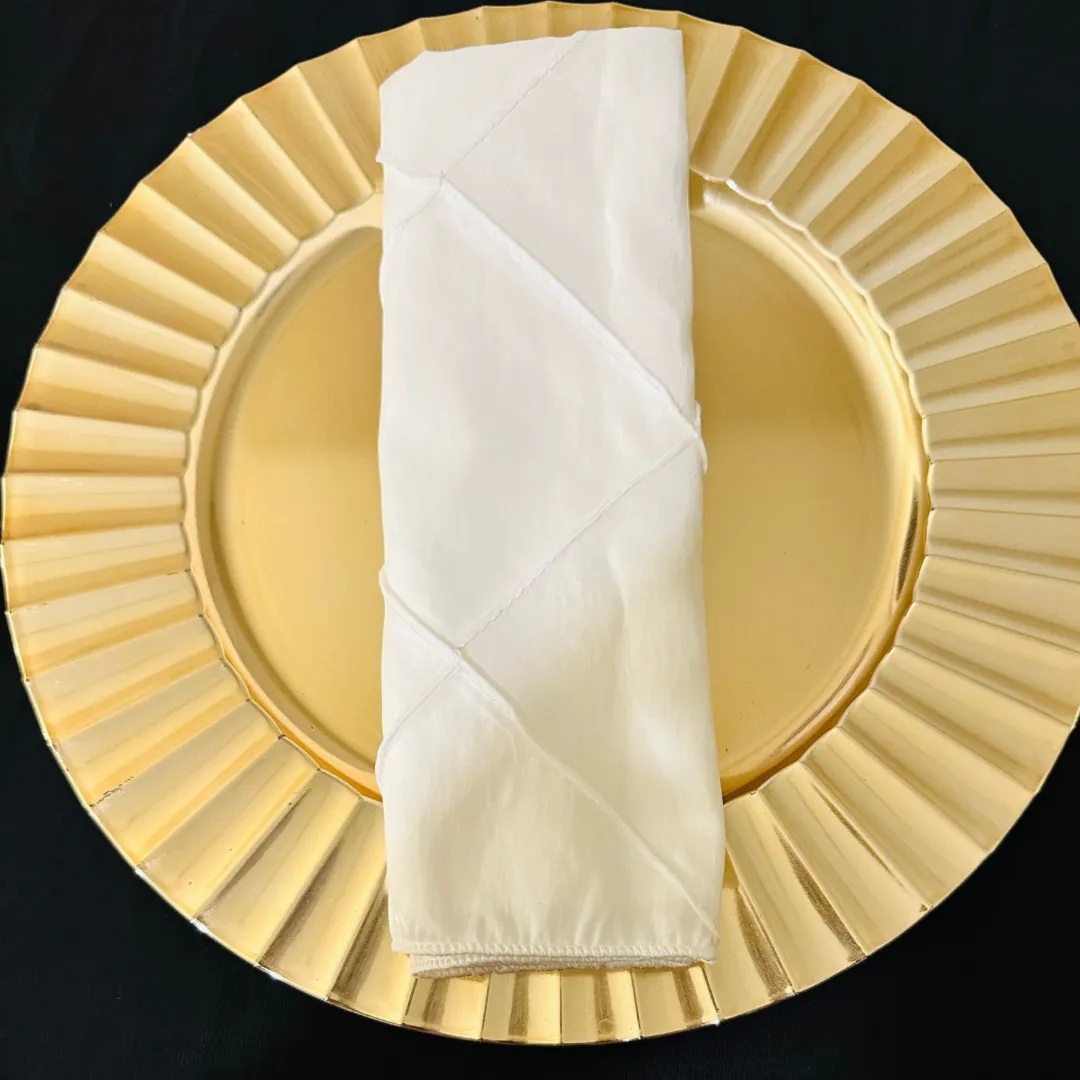 White Bombay Pintuck Napkins