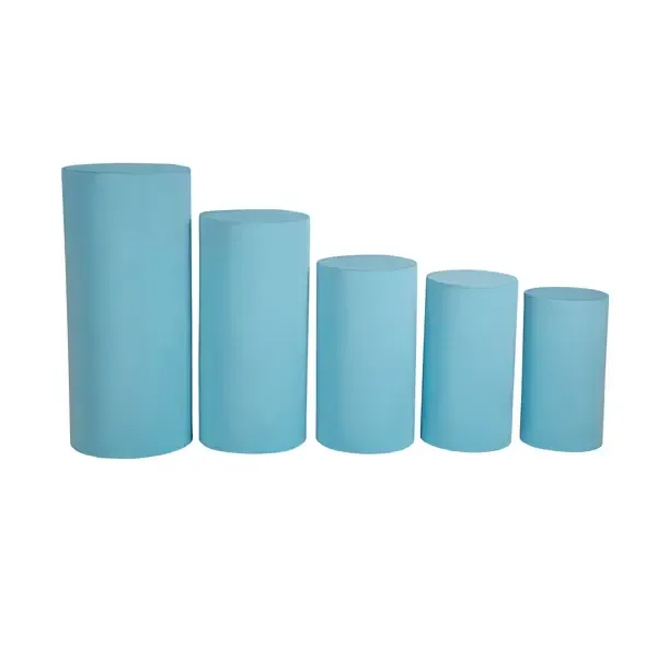 Baby Blue Spandex Pillar Covers 