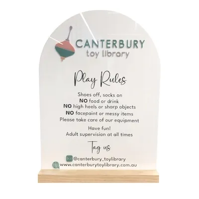 Play Rules Sign
