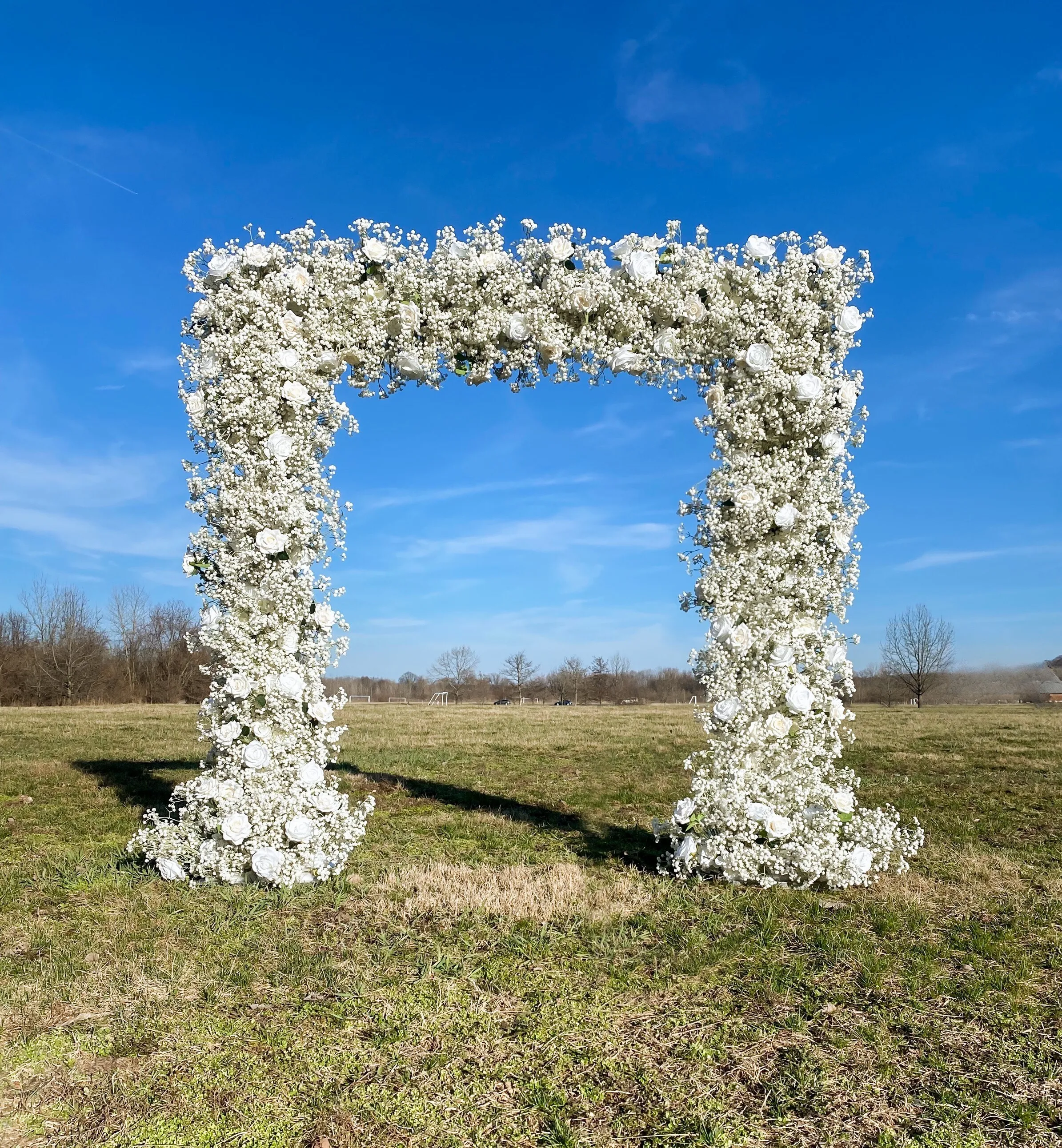 Square Floral Arch Ivory + Elm Rentals