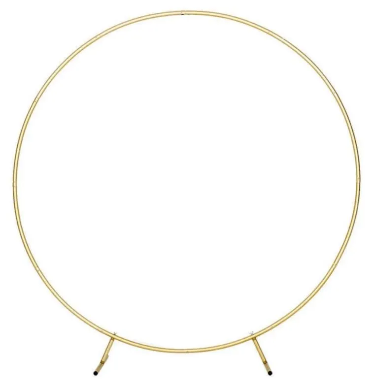 6'6' Gold Circle Arch Ivory + Elm Rentals