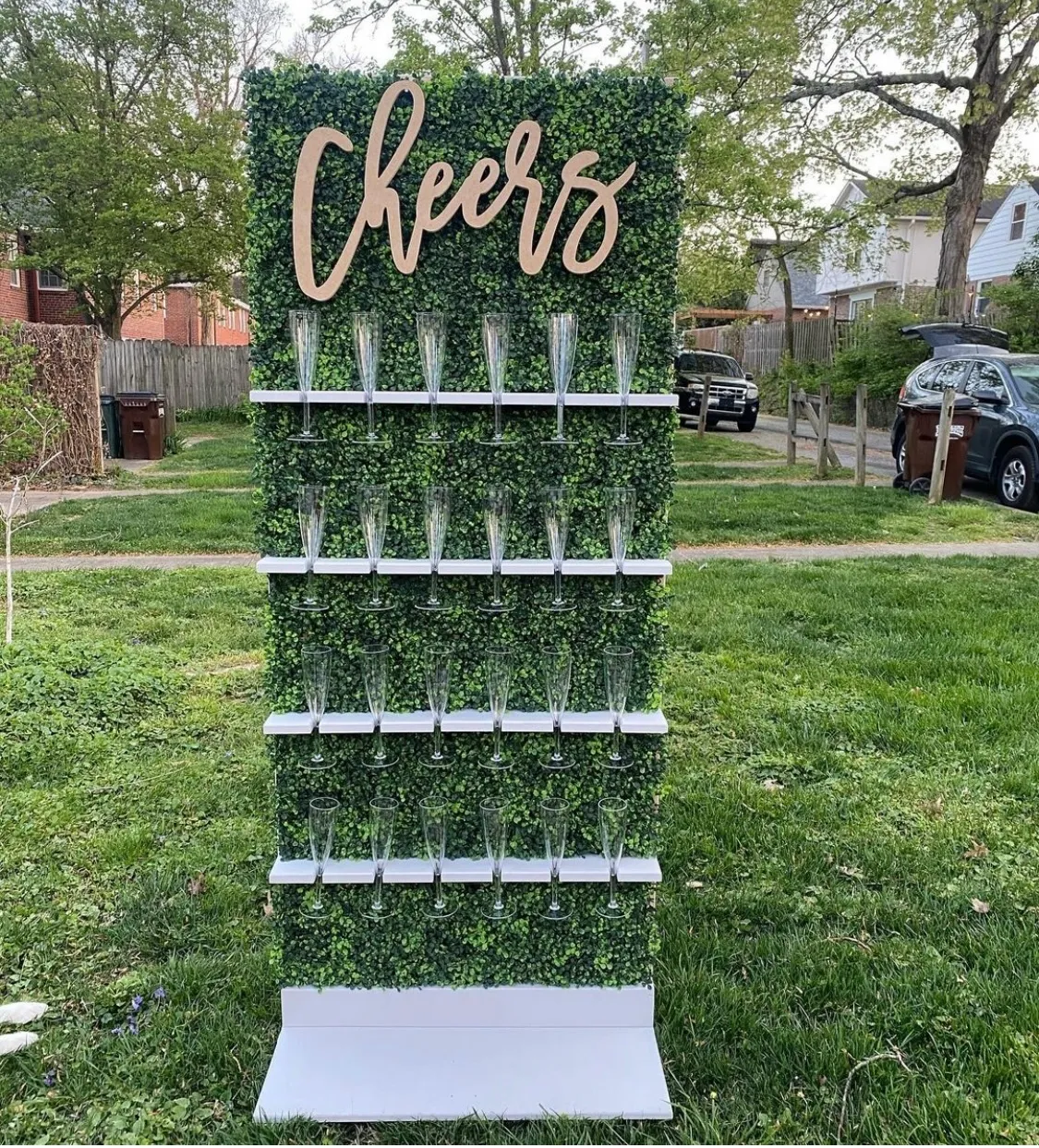 Champagne Greenery Wall Ivory + Elm Rentals